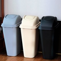 바이굿즈 40리터 쓰레기통 카페 사무실 업소용 40L 대형 휴지통, 검정(뚜껑미포함), 1개