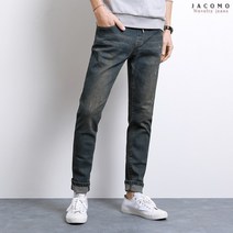 자코모 캐주얼 초코블루 빈티지 데님팬츠 BL453