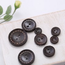 초코스티치우드단추(10개), 20mm