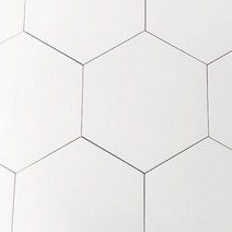 중앙데코 육각타일 바닥타일 헥사곤 타일, 단색무광 화이트 대 17장, 1box