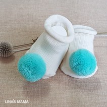 리나스마마 신생아 폼폼민트 오가닉양말
