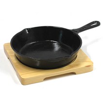 맥반석 코팅 스테이크 후라이팬 (5~9인치) 다용도철판 그릴 주물팬, 9인치