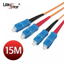 렌스타 광점퍼코드케이블 멀티모드 SC-SC 타입, 1개, 15m