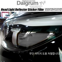 달구름 올뉴카니발 리플렉터 데칼 필름 스티커 좌우 2p세트, 1세트, 다크그레이