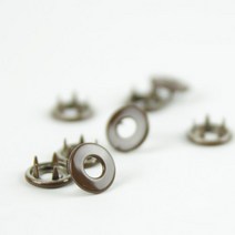 홀 가시도트 단추11mm (가시단추 가시메 똑딱단추) 단추, 브라운, 10set
