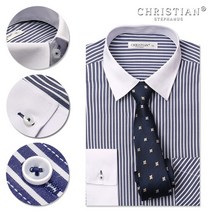 오마보이 남성용 CHRISTIAN 고품격 스트라이프 와이셔츠 18NA