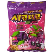 크라운 새콤달콤 포도 복숭아 츄잉캔디, 200g, 1개