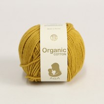 [앵콜스] 아가 오가닉코튼실 30g AGA Organic Cotton 유기농 면사 오가닉실 뜨개실 아기옷 아기양말 모자, 52 머스타드