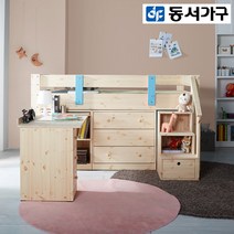 동서가구 LV 카비 아동벙커침대, 블루(벙커침대풀세트(프레임만))