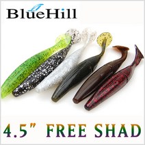 블루힐 프리새드 웜-배스-솔트함유-루어-모노낚시, E-4