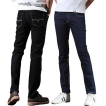 지기젠 남성용 청바지 스판 생지 일자 슬림핏 진