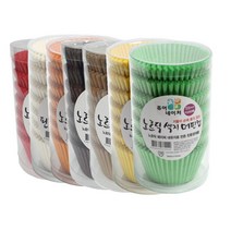 더팩 노르딕색지 머핀컵55mm 7종, 노랑, 1통