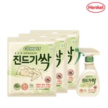 [헨켈홈케어] 컴배트 진드기싹 스프레이290ml x1개+시트(4개입x3개) 1세트
