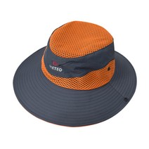 DKTREND 아웃도어 햇빛차단 메쉬 등산모자, 오렌지