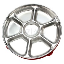 CS 국산 스테인레스 7구 나눔접시세트 뚜껑포함 나눔접시, 1개