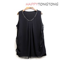 해피통통 쉬폰 이중 진주 나시