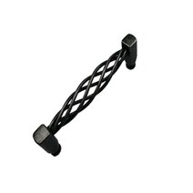 유민산업 꽈배기 손잡이 96P(총기장 112mm) 석착 2구(블랙아님), 1개