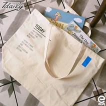 티데일리 남여공용 내추럴투데이 캔버스 에코백 밑단사각 20L용량
