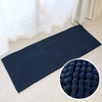 하늬통상 버블 극세사 발매트 주방매트 호텔발매트 2P, 네이비