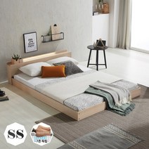 장인가구 오벤 저상형 LED조명 USB포트 침대SS_7존독립매트, 그레이