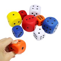 문구조아 말랑말랑 스펀지 주사위 40mm x 12개 60mm 6개, $UWK_60x60mm 말랑말랑주사위X6개