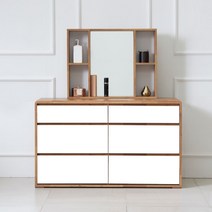 착한가구 메리다 화장대, 05_메리다 1200 3단 화장대 멀바우+화이트