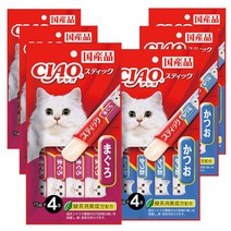 이나바 챠오 츄르 스틱 2종 셋트, 15g, 6개