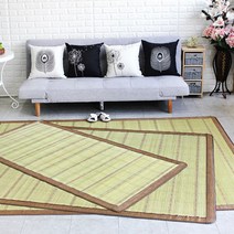 eden 고급 대나무돗자리 체크보더 대나무자리 여름매트