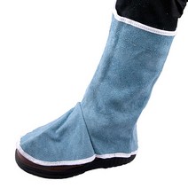 가죽각반 가죽 용접각반 발등 덮개형 찍찍이 발목각반 안전각반 심마니 고리부착형, 1개