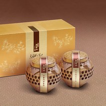 특허 받은 강원도 자연송이400g 산삼배양근400g 도자기세트, 1box, 산꿀자연송이400g+산삼배양근담은꿀400g