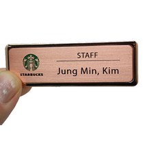 보광산업 24k핑크메탈명찰 동판부식명찰 핑크명찰 금속명찰제작, 1개, 2구자석형