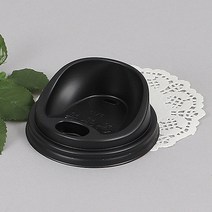 종이컵뚜껑 12 16 20oz 머그리드/검정, 1팩, 100개, 평면형