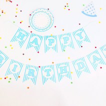 파티해페이퍼 생일 러블리 리본가랜드