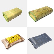 홈데코 여름 대나무베개 솔리드매쉬 통풍배개 마작자석벼개 목침/경침, 14_원통메쉬칩베게자두색