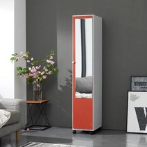 엔젤퍼니 유스퍼 600 800 이동식 행거 옷장 서랍장, 300거울장 레드