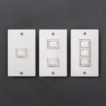 VONO 빈티지 알루미늄 대각스위치 3종 (화이트), 1구