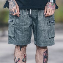 엘비오 VEGORRS 포켓장식 카고 체크 반바지 한정판매