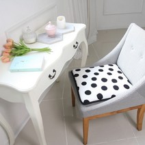 [AAY_4505721] (디자인 : 도트화이트(사이즈:45 x 45cm / 두께:2겹)) 포그망 의자방석 도트화이트 패턴방석 사각방석 무늬방석 의자방석 의자방석커버