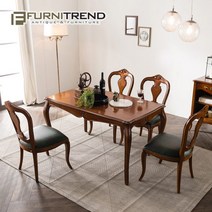 퍼니트랜드 엔틱가구 브레드 4인식탁세트 엔틱식탁, 단품