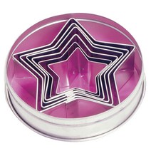 Fox Run 스타 쿠키 커터 6종 세트, Silver, 1개