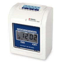 [재입고][레저][ 1P 심플]현대오피스 출퇴근기록기 EF-7000 도트식 6란 디지털시계표시방식W493083