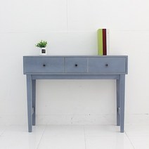 [가구언니] 라디아 원목 화장대 콘솔 수납장 서랍장 (스카이그레이), 스카이그레이