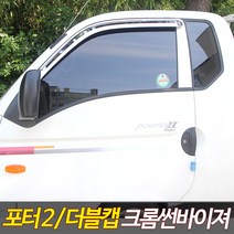 오토크로바 포터2 더블캡 크롬썬바이져 선바이저 썬바이저, 1.포터2 크롬썬바이져 (2P세트), 현대
