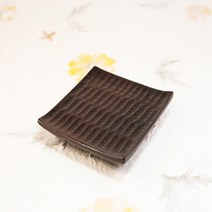 빗살무늬 4각 차탁 / 찻잔받침 잔받침 다기 조각 녹차, 나무 차탁