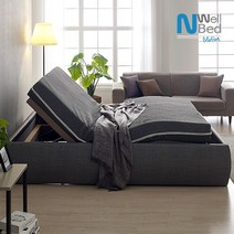느웰 라텍스 무헤드 모션베드 슈퍼싱글 (NW1503) + 천연라텍스 매트리스 포함, 그레이_기능성커버C