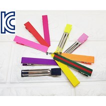 기타 KC인증 골지리본 집게핀(6cm) 집게머리핀 머리핀만들기 리본공예재료, 하늘