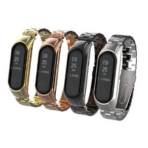 샤오미 xiaomi 스마트밴드 미밴드3 전용 스트랩, 03.메탈(로즈골드)+공구+보호필름(2매1SET), 1개