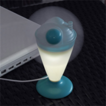 [아트박스 POOM/진바스] 조명까지 겸비한 아이스크림 선풍기 - 스카이, 핑크