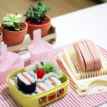 갓샵 피크닉 사각김밥틀 무스비틀 김밥틀 스팸칼 네모김밥틀, 소틀+큐브틀(색상랜덤), 1개