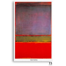 레드블랙 인테리어 소품 Mark Rothko 마크로스코 추상화 캔버스 액자 15종, 15